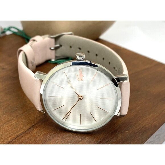 Lacoste Women\'s Watch 2001070 Moon Quartz Silver Dial Pink Leather Band … main image 12